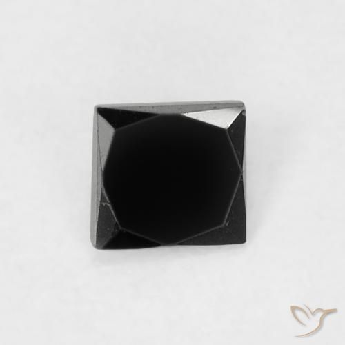 0.12캐럿 천연 검은색 다이아몬드, 정사각형, 불투명체