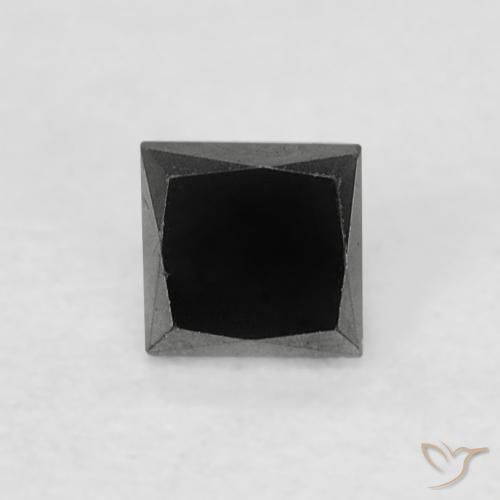 0.18ct 자연스러운 검은색 다이아몬드, 정사각형, 불투명체