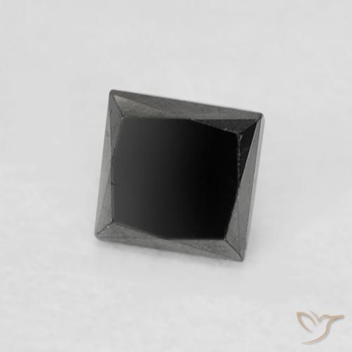 0.18캐럿 천연 검은색 다이아몬드, 정사각형, 불투명체