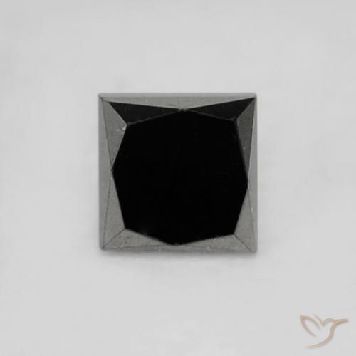 0.20ct 자연스러운 검은색 다이아몬드, 정사각형, 불투명체