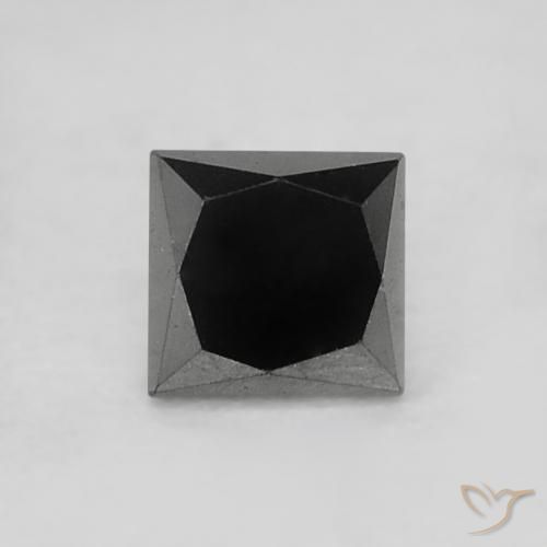 0.23ct 자연스러운 검은색 다이아몬드, 정사각형, 불투명체