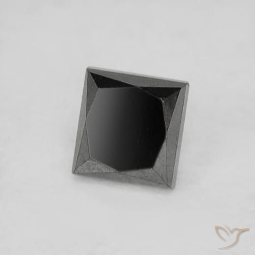 0.19캐럿 천연 검정색 다이아몬드, 스퀘어, 2.7×2.6 mm, 불투명체