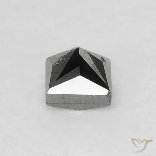 0.19캐럿 천연 검정색 다이아몬드, 스퀘어, 2.7×2.6 mm, 불투명체