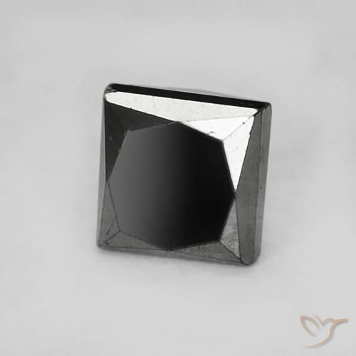 0.32캐럿 천연 검은색 다이아몬드, 정사각형, 불투명체