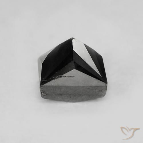 0.32캐럿 천연 검은색 다이아몬드, 정사각형, 불투명체