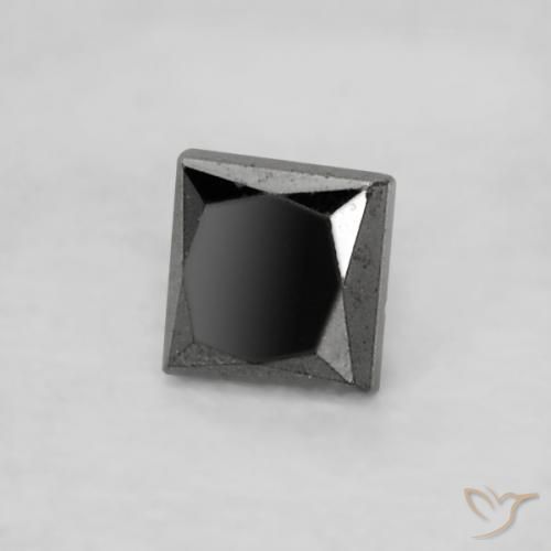 0.07캐럿 천연 검은색 다이아몬드, 정사각형, 불투명체