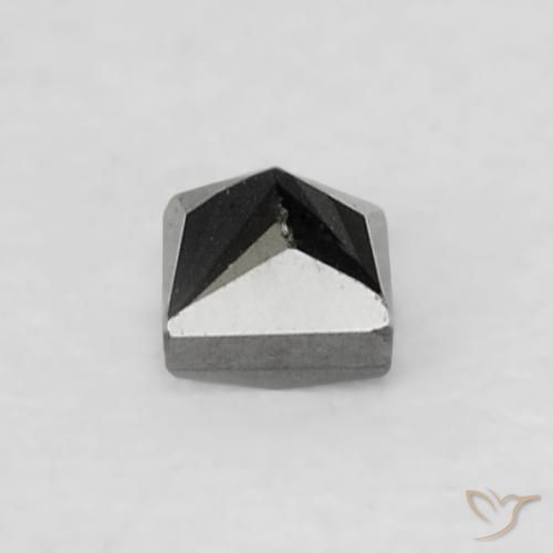 0.07캐럿 천연 검은색 다이아몬드, 정사각형, 불투명체