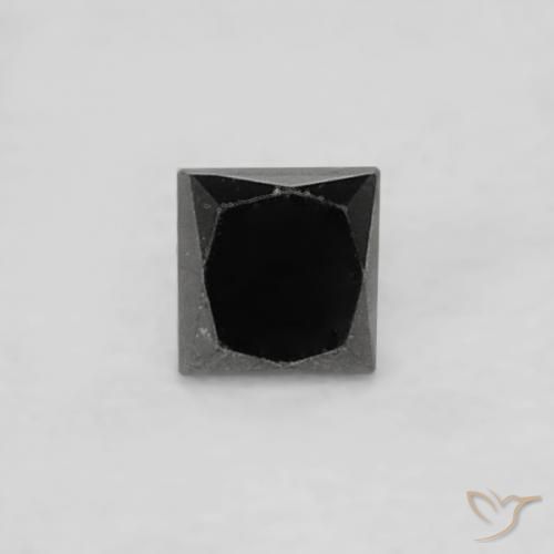 0.04ct 자연스러운 검은색 다이아몬드, 정사각형, 불투명체