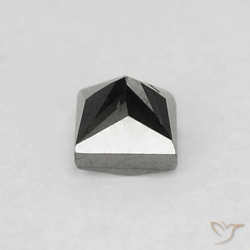 0.18캐럿 천연 검은색 다이아몬드, 정사각형, 불투명체