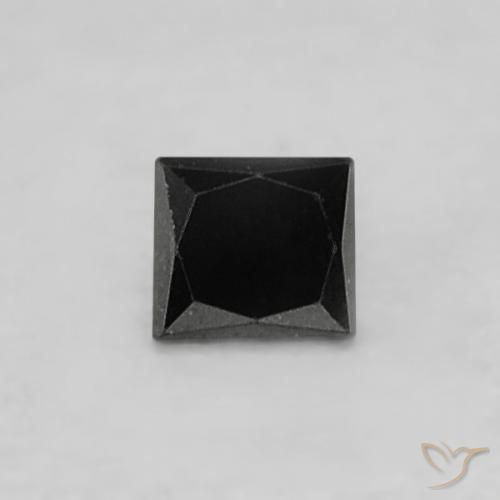0.07ct 자연스러운 검은색 다이아몬드, 정사각형, 불투명체