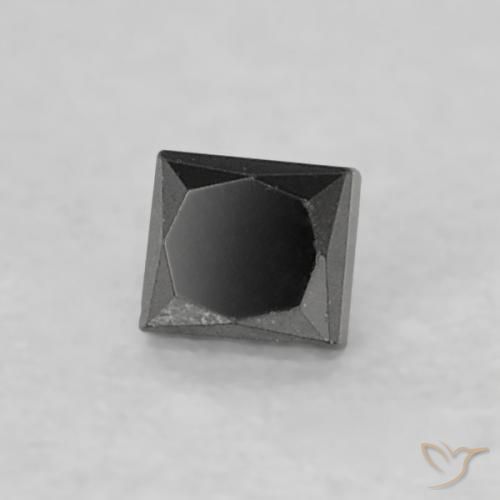 0.07캐럿 천연 검은색 다이아몬드, 정사각형, 불투명체