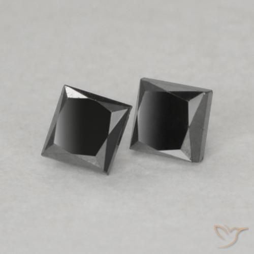 0.12캐럿 천연 검은색 다이아몬드 보석, 정사각형, 불투명체