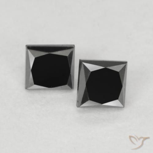 0.22캐럿 천연 검은색 다이아몬드 보석, 정사각형, 불투명체