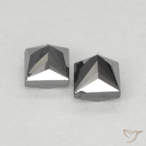 0.22캐럿 천연 검은색 다이아몬드 보석, 정사각형, 불투명체