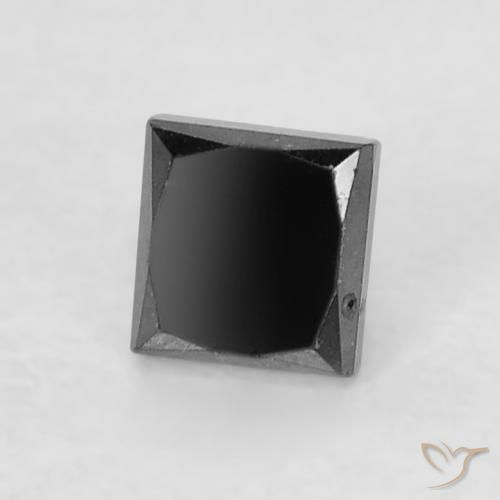 0.23캐럿 천연 검은색 다이아몬드, 정사각형, 불투명체