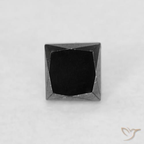 0.06ct 자연스러운 검은색 다이아몬드, 정사각형, 불투명체