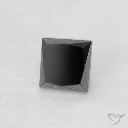 0.06캐럿 천연 검은색 다이아몬드, 정사각형, 불투명체
