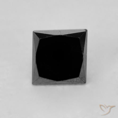 0.32ct 자연스러운 검은색 다이아몬드, 정사각형, 불투명체