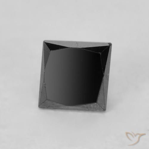 0.32캐럿 천연 검은색 다이아몬드, 정사각형, 불투명체