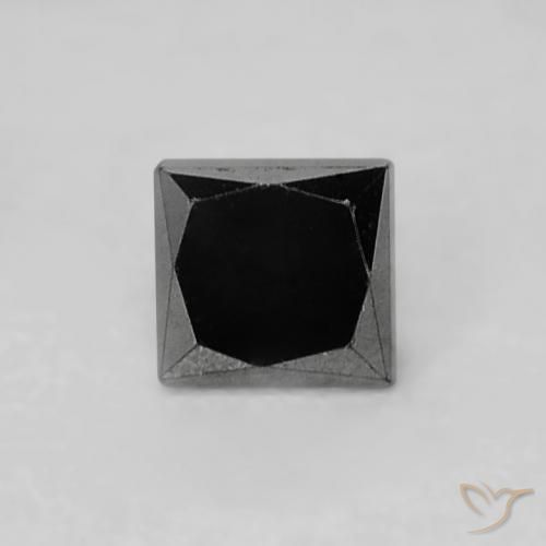 0.16ct 자연스러운 검은색 다이아몬드, 정사각형, 불투명체