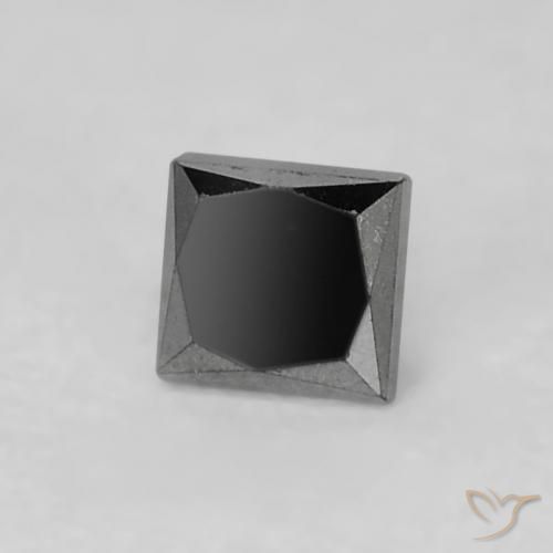 0.16캐럿 천연 검은색 다이아몬드, 정사각형, 불투명체