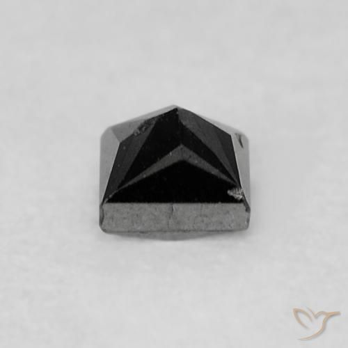 0.16캐럿 천연 검은색 다이아몬드, 정사각형, 불투명체