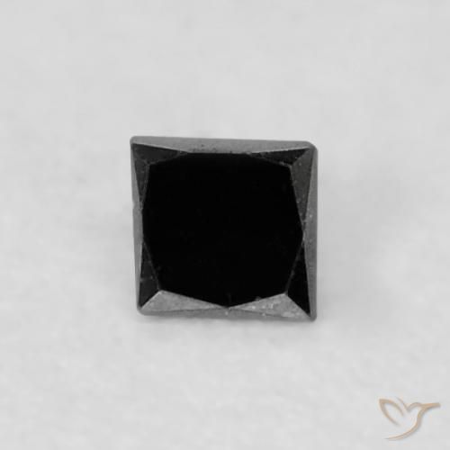 0.04캐럿 천연 검은색 다이아몬드, 정사각형, 불투명체
