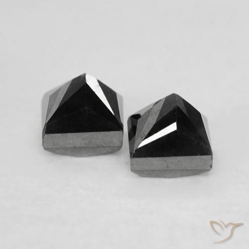 0.39캐럿 천연 검은색 다이아몬드 보석, 정사각형, 불투명체