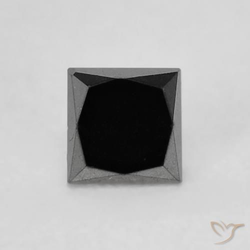 0.21ct 자연스러운 검은색 다이아몬드, 정사각형, 불투명체