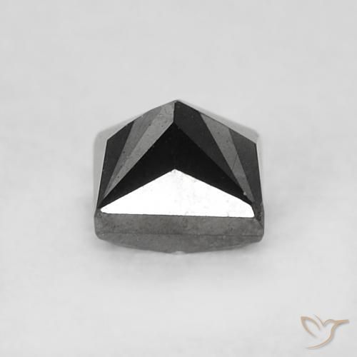 0.36캐럿 천연 검은색 다이아몬드, 정사각형, 불투명체