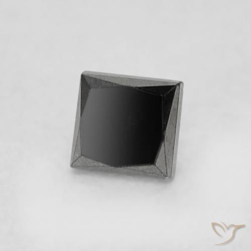 0.17캐럿 천연 검은색 다이아몬드, 정사각형, 불투명체