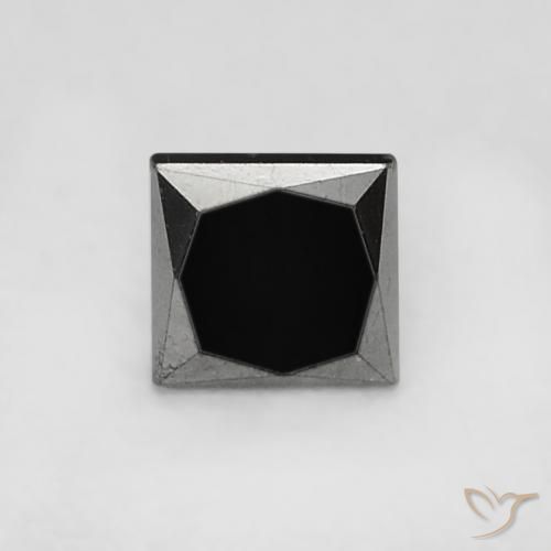 0.22ct 자연스러운 검은색 다이아몬드, 정사각형, 불투명체
