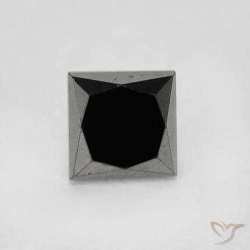 0.20ct 자연스러운 검은색 다이아몬드, 정사각형, 불투명체