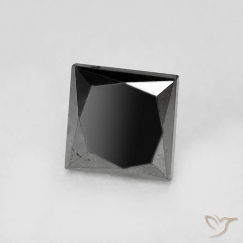 0.27ct 자연스러운 검은색 다이아몬드, 정사각형, 불투명체