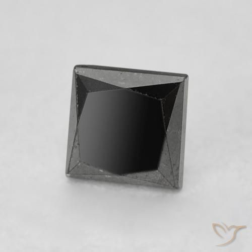 0.35캐럿 천연 검은색 다이아몬드, 정사각형, 불투명체