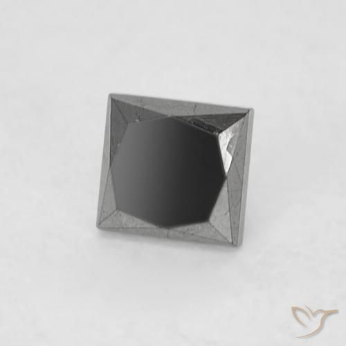 0.14캐럿 천연 검은색 다이아몬드, 정사각형, 불투명체