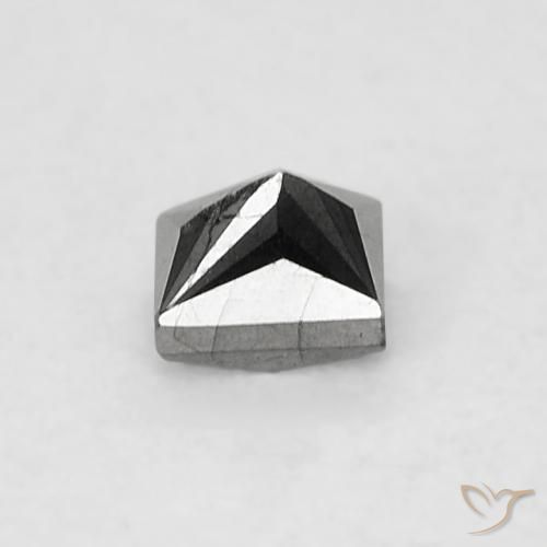 0.14캐럿 천연 검은색 다이아몬드, 정사각형, 불투명체