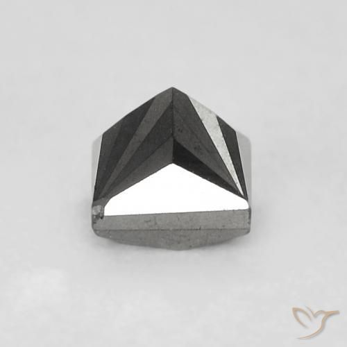 0.34캐럿 천연 검은색 다이아몬드, 정사각형, 불투명체