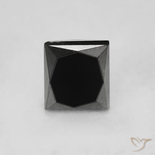 0.30ct 자연스러운 검은색 다이아몬드, 정사각형, 불투명체