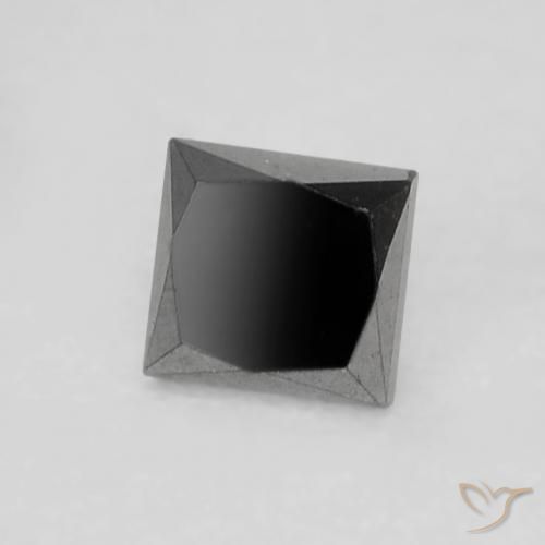0.19캐럿 천연 검은색 다이아몬드, 정사각형, 불투명체
