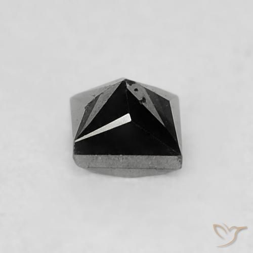 0.19캐럿 천연 검은색 다이아몬드, 정사각형, 불투명체