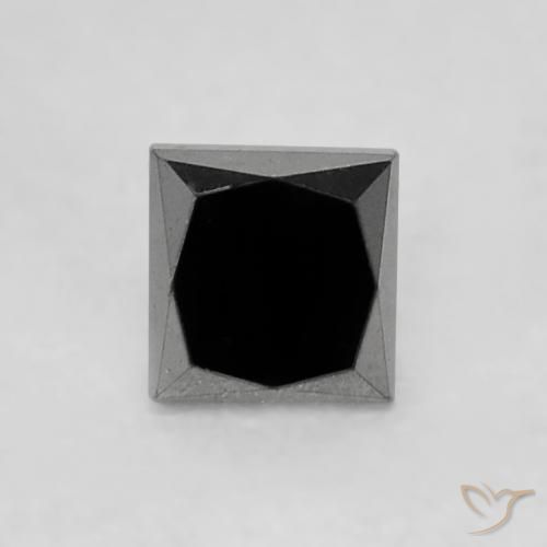 0.22ct 자연스러운 검은색 다이아몬드, 정사각형, 불투명체
