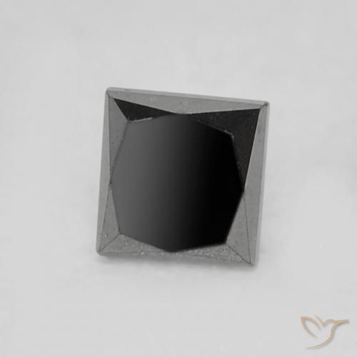 0.22캐럿 천연 검은색 다이아몬드, 정사각형, 불투명체