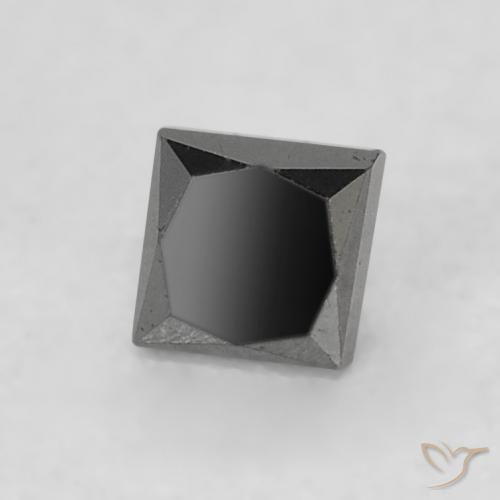 0.15캐럿 천연 검은색 다이아몬드, 정사각형, 불투명체