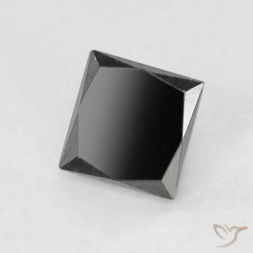 0.29캐럿 천연 검은색 다이아몬드, 정사각형, 불투명체