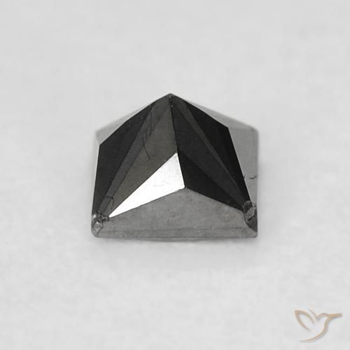 0.29캐럿 천연 검은색 다이아몬드, 정사각형, 불투명체