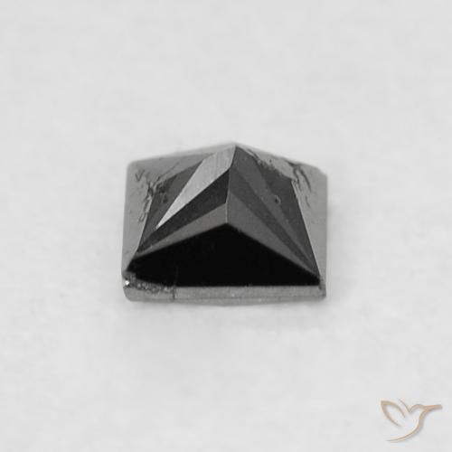 0.12캐럿 천연 검은색 다이아몬드, 정사각형, 불투명체