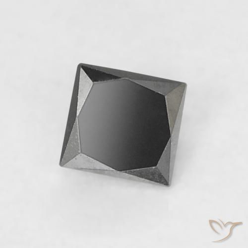 0.12ct 자연스러운 검은색 다이아몬드, 정사각형, 불투명체