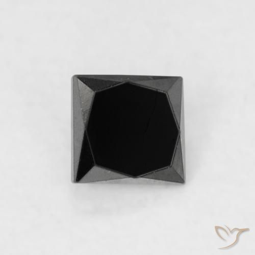 0.12캐럿 천연 검은색 다이아몬드, 정사각형, 불투명체