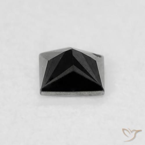0.12캐럿 천연 검은색 다이아몬드, 정사각형, 불투명체